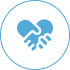 Two hands shaking inside a blue circle symbolizing partnership.
